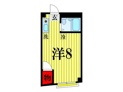 中央本町宏和ハイツ(ワンルーム/3階)の間取り写真