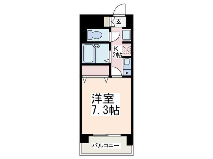 アプリーレ藤が丘(1K/4階)の間取り写真