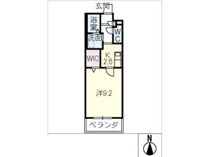 カンパーナ春岡(1K/3階)の間取り写真