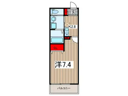 パインズ下大久保(1K/2階)の間取り写真