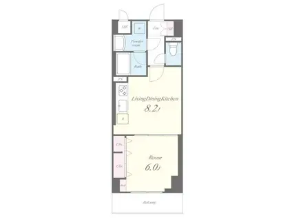 RE RESIDENCE(1LDK/6階)の間取り写真