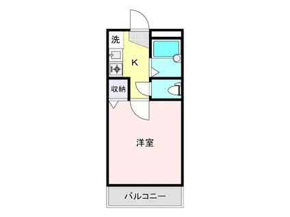 ミースグランゼスト(1K/3階)の間取り写真