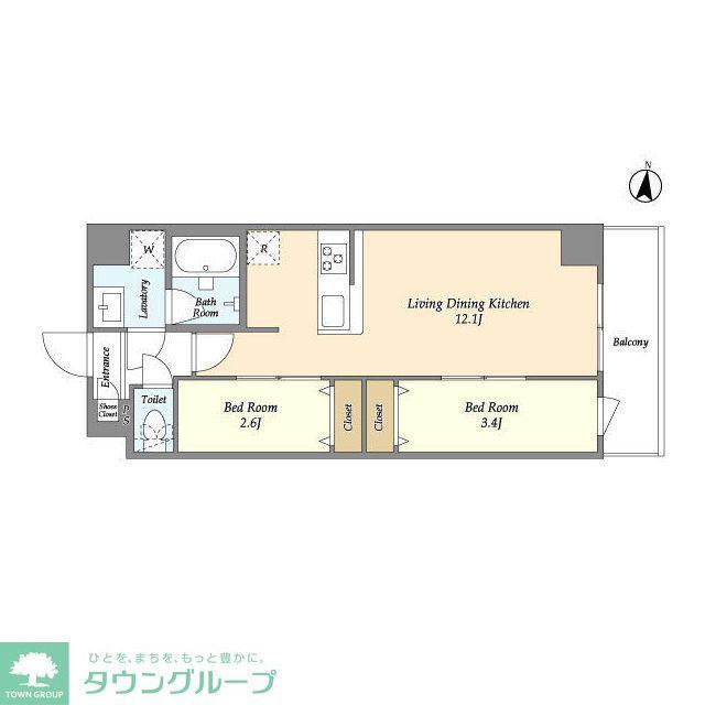アルファコート梅島(2LDK/3階)の間取り写真