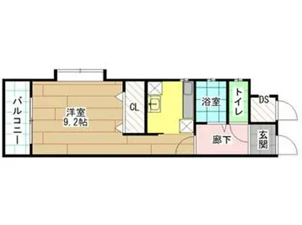 シェリール片野通(ワンルーム/8階)の間取り写真