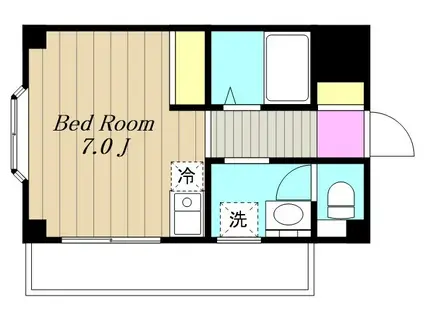 インペリアル富士(ワンルーム/1階)の間取り写真