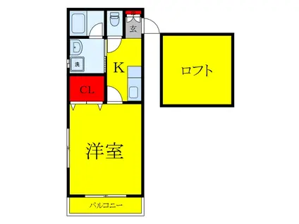 NAGOMI HOUSE(1K/2階)の間取り写真