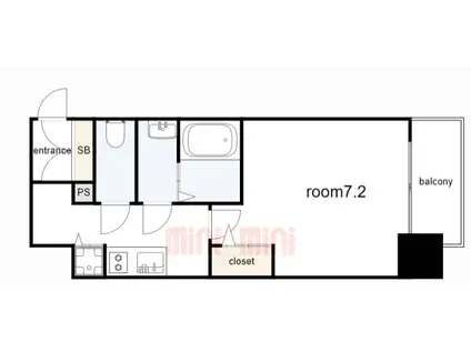 アドバンス神戸マーレ(1K/4階)の間取り写真