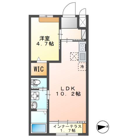 パーチェ(1LDK/1階)の間取り写真