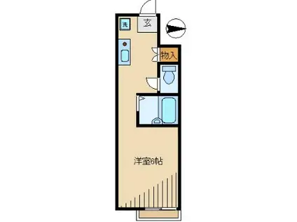 TREASURE HOUSE 南馬込(ワンルーム/1階)の間取り写真