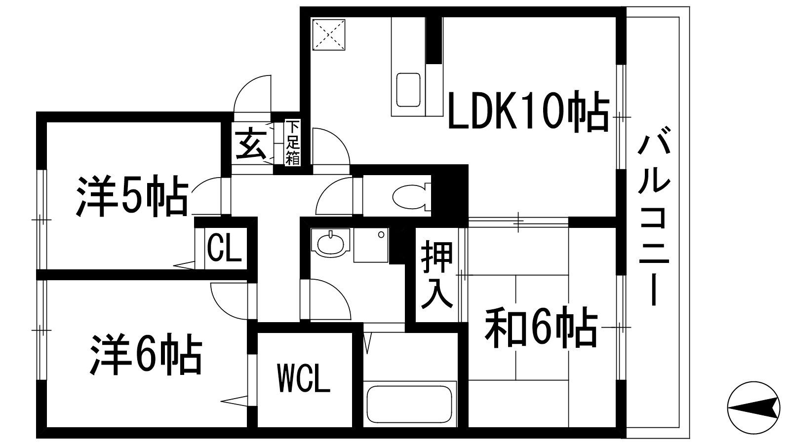 GRANDPLAISIRⅡ(3LDK/3階)の間取り写真