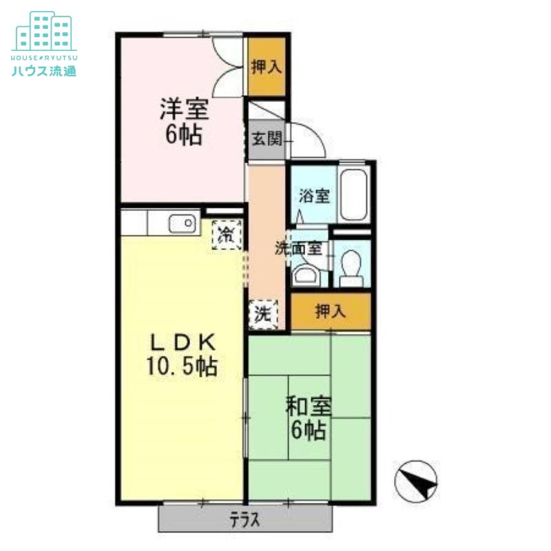 セジュールキムラ(2LDK/1階)の間取り写真