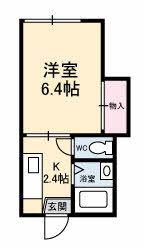 メゾンM21(1K/1階)の間取り写真