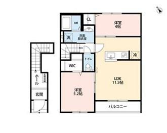 リーブルファイン相模原中央区中央(2LDK/2階)の間取り写真