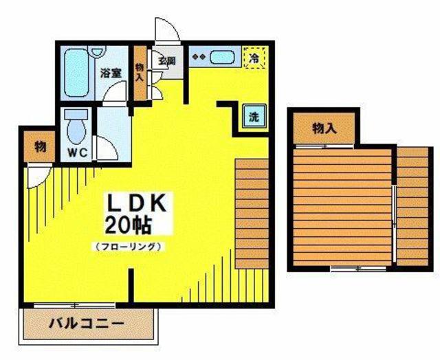 オラージュ(1LDK/2階)の間取り写真