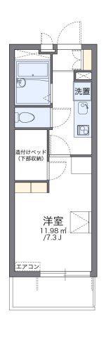 レオパレス鈴風(1K/1階)の間取り写真