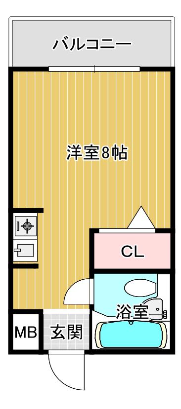 THE PREMIUM COURT(ワンルーム/5階)の間取り写真
