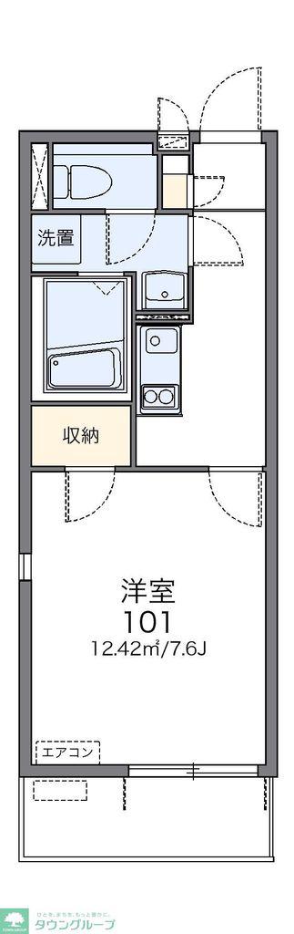 レオネクストプランドール(1K/1階)の間取り写真