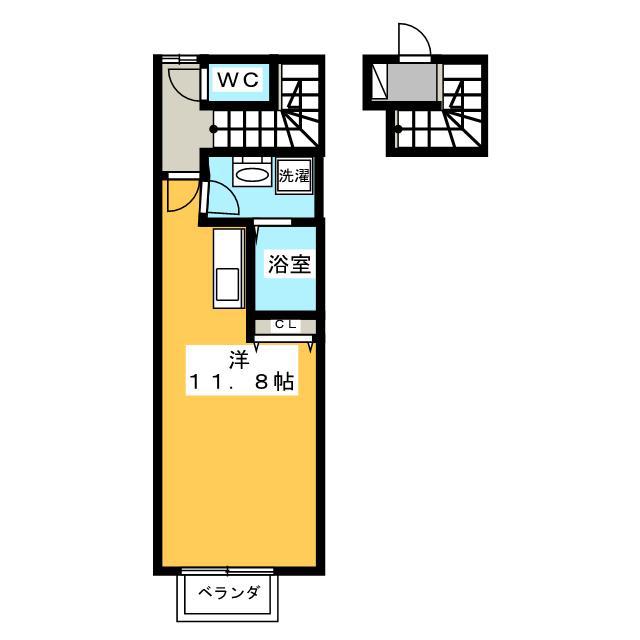 フィアス北東島(ワンルーム/2階)の間取り写真