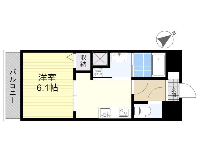 GRAND STAGE SANKO 大分駅南(1K/3階)の間取り写真