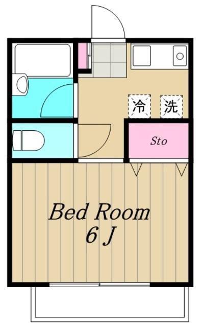クレールメゾン岡本(1K/2階)の間取り写真