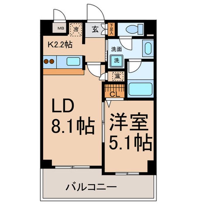 FS.幅下(1LDK/4階)の間取り写真
