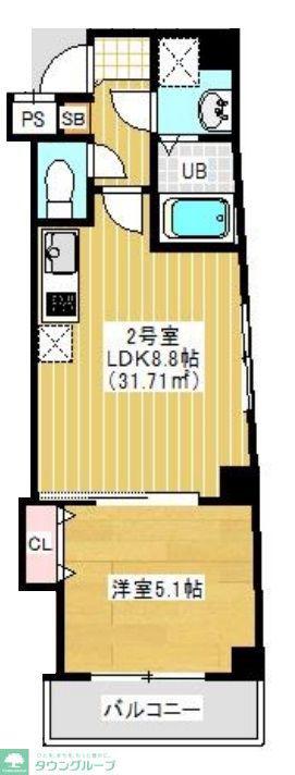 アルカンシエル船橋(1LDK/10階)の間取り写真