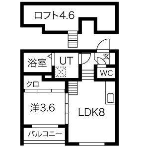 プルミエール中村(1LDK/1階)の間取り写真