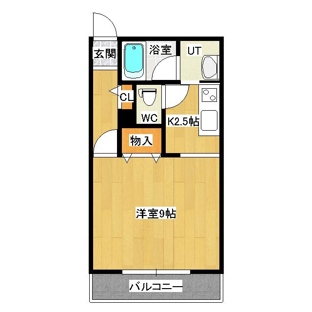 クールラピュタ(1K/2階)の間取り写真