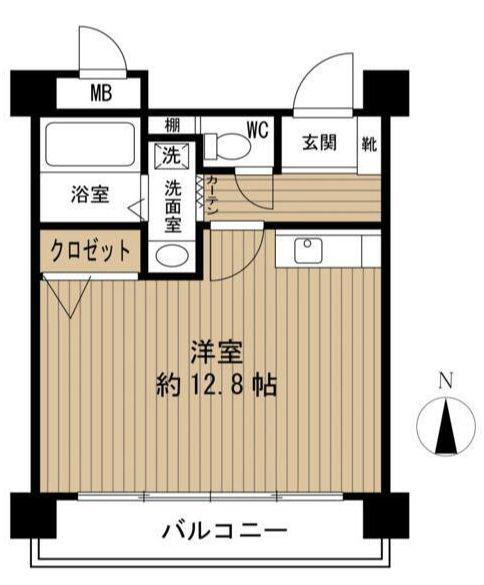 USKウエストワード(ワンルーム/7階)の間取り写真