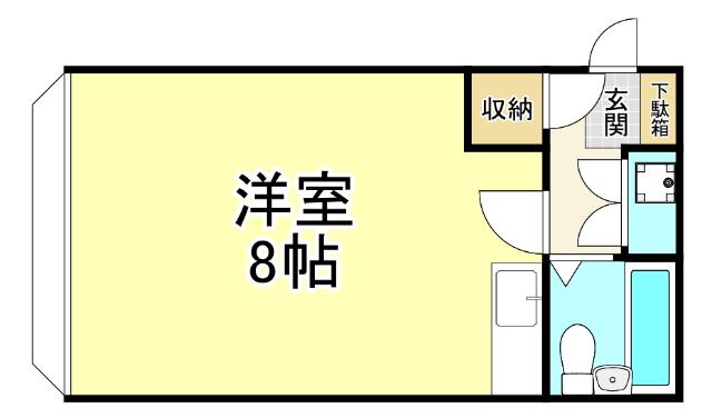 シティールーム明治町(ワンルーム/1階)の間取り写真