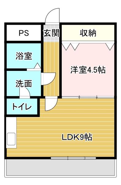 日映マンションIII(1LDK/7階)の間取り写真