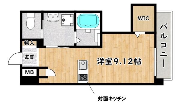 LA NATURE 大野(ワンルーム/3階)の間取り写真