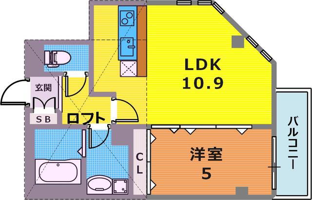 サンビルダー灘ウエスト(1LDK/1階)の間取り写真