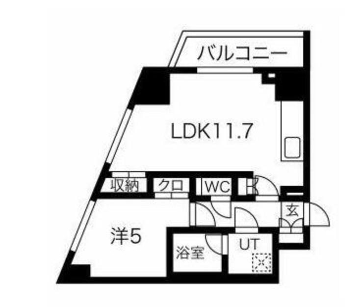 スパシエ蒲田グランドタワー(1LDK/2階)の間取り写真