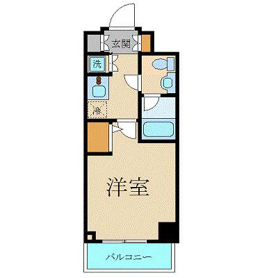 プレール・ドゥーク銀座イーストII(1K/3階)の間取り写真