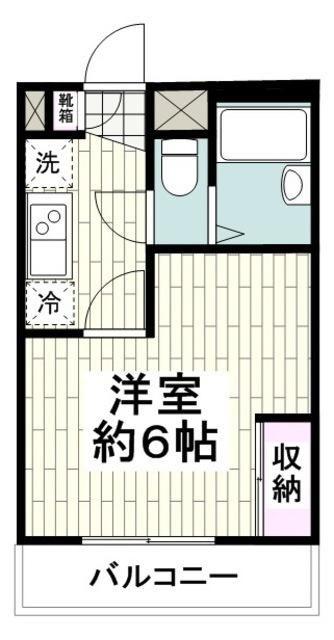 レオパレスクレストSHINO(1K/3階)の間取り写真