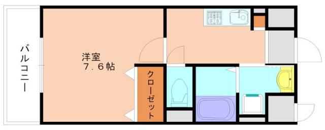 グランシャリオ日の里(1K/1階)の間取り写真