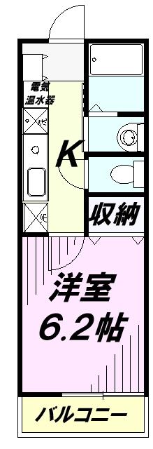ティルタ南住吉(1K/3階)の間取り写真