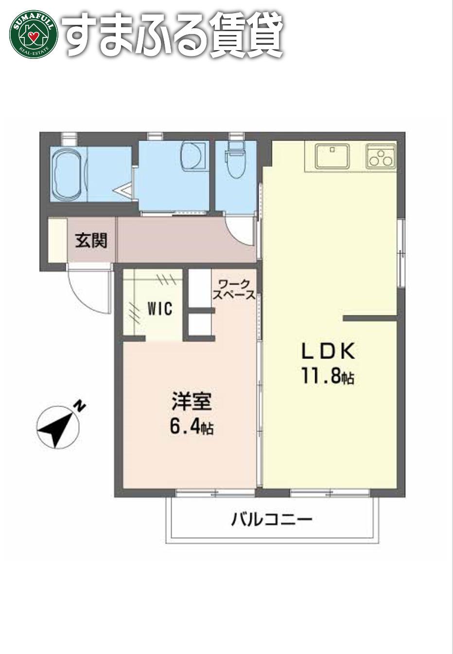 コーポ春風IV(1LDK/2階)の間取り写真