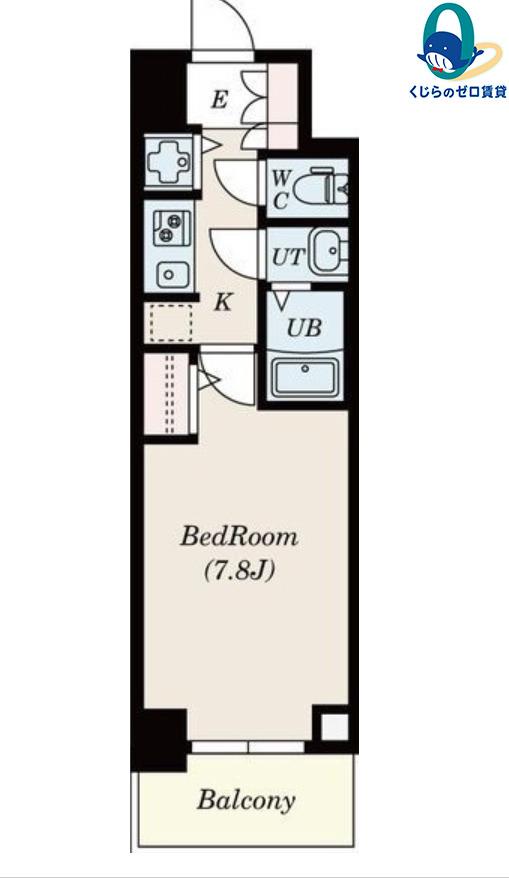 S-RESIDENCE葵II(1K/7階)の間取り写真