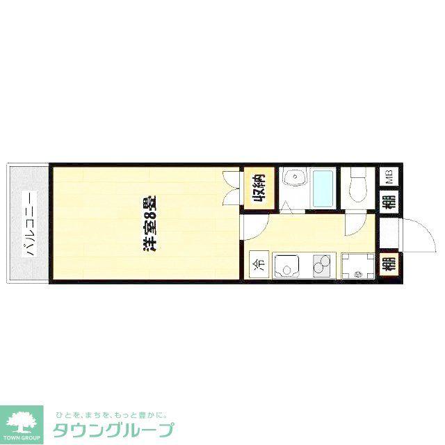 シティーホーム鷹の台♯3(1K/1階)の間取り写真