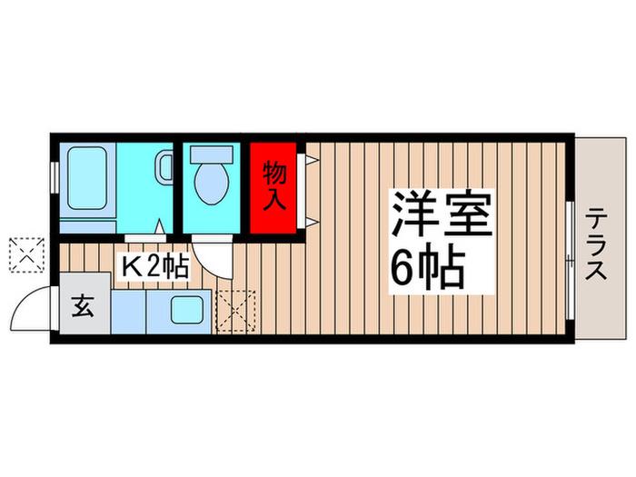 センチュリーMY(1K/1階)の間取り写真
