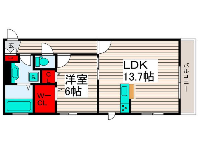 エトワール(1LDK/2階)の間取り写真