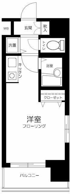 ロイヤルパレス大塚駅前(ワンルーム/2階)の間取り写真