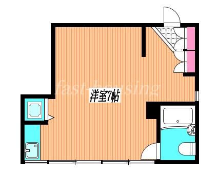 YSハウズ(ワンルーム/3階)の間取り写真