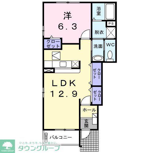 ブローテ(1LDK/1階)の間取り写真