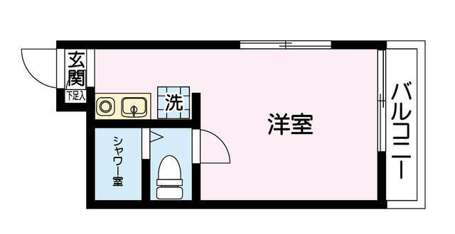 ユースフル西荻(ワンルーム/1階)の間取り写真