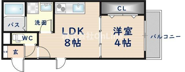 D PORTA GIRASOLE(1LDK/1階)の間取り写真