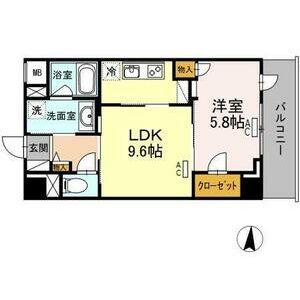 RESIDENCE丸の内七間町(1LDK/7階)の間取り写真
