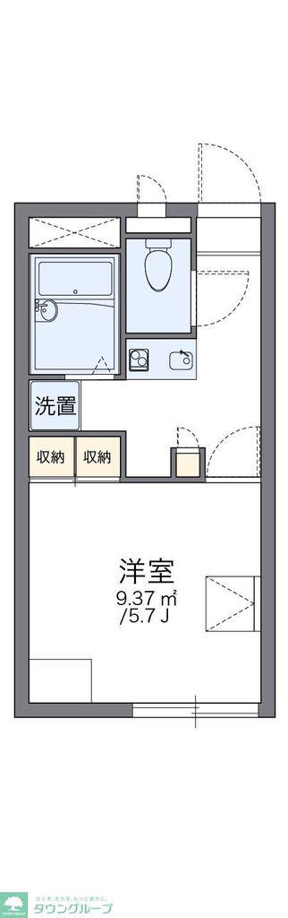 レオパレスチェルシー(1K/1階)の間取り写真